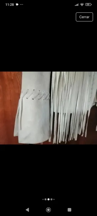 Chaqueta piel flecos