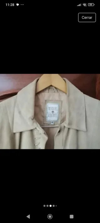 Chaqueta piel flecos