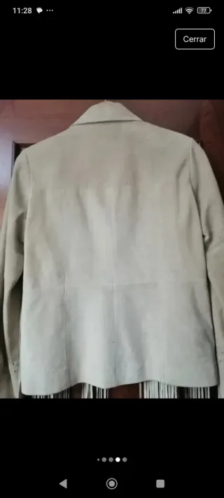 Chaqueta piel flecos