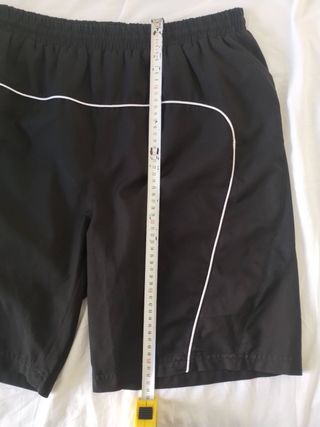 Pantalón corto deportivo Silver negro vintage