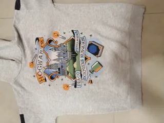 Sudadera Hogwarts Gris Estampada