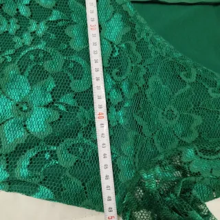 Vestido  verde volantes XL,más talla 44,
