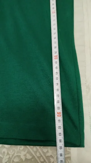 Vestido  verde volantes XL,más talla 44,
