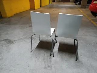2 Sillas Ikea Metal Blancas
