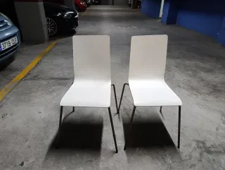 2 Sillas Ikea Metal Blancas