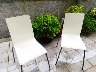 2 Sillas Ikea Metal Blancas