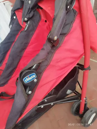 Carrito Gemelar Chicco Echo Rojo
