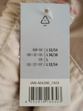 Pantalón cargo LIVERGY beige Talla M