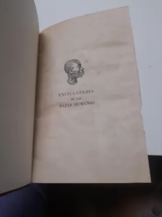 LIBRO ANTIGUO ENCICLOPEDIA DE LAS RAZAS HUMANAS