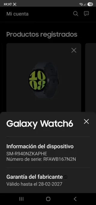 Samsung Watch 6 Negro
