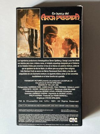 VHS PAL ►►► EN BUSCA DEL ARCA PERDIDA (1981)