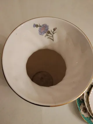 Jarrón Aynsley porcelana flores