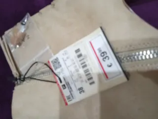 Botines Talla 38 Beige/Blanco