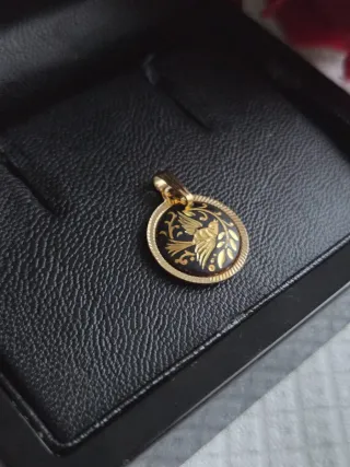 Colgante Vintage Damasquino Oro damasquinado