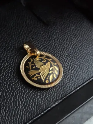 Colgante Vintage Damasquino Oro damasquinado