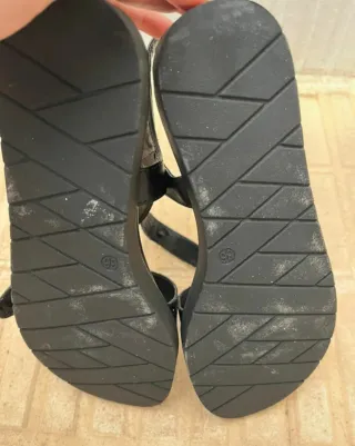 Sandalias Graceland Negras Brillantes