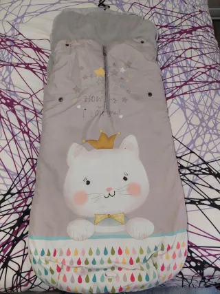 Saco para silla de bebé con diseño de gato