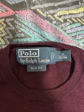 Jersey Polo Ralph Lauren XS Burdeos Slim Fit