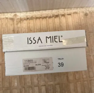 Sandalias Issa Miel Plataforma Doradas