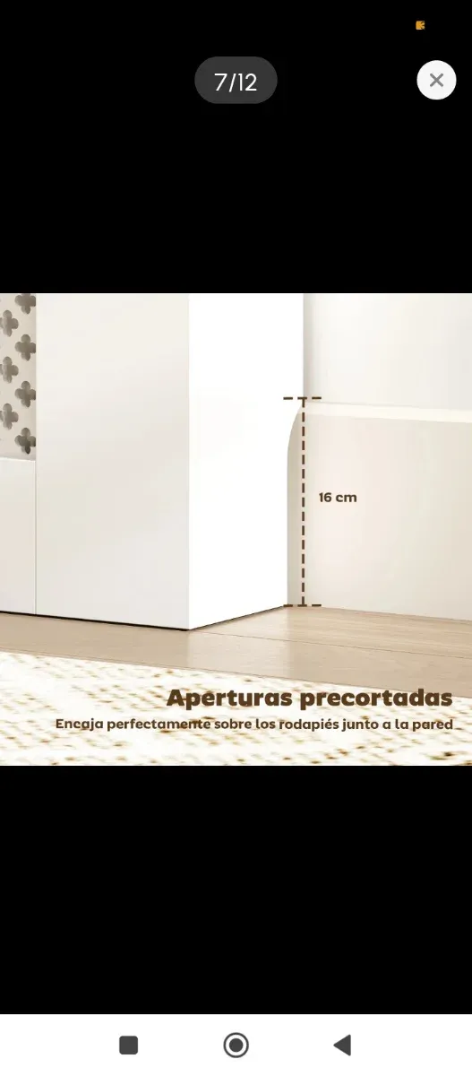 Mueble cubre radiador blanco y madera