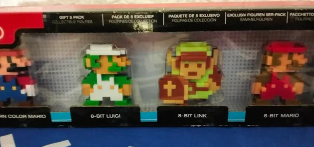 Pack 5 Figuras Mario Retro 8-Bit