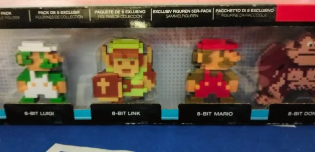 Pack 5 Figuras Mario Retro 8-Bit