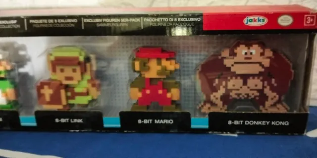 Pack 5 Figuras Mario Retro 8-Bit