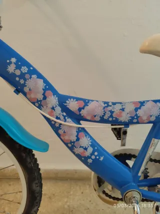 Bicicleta Infantil Frozen Azul
