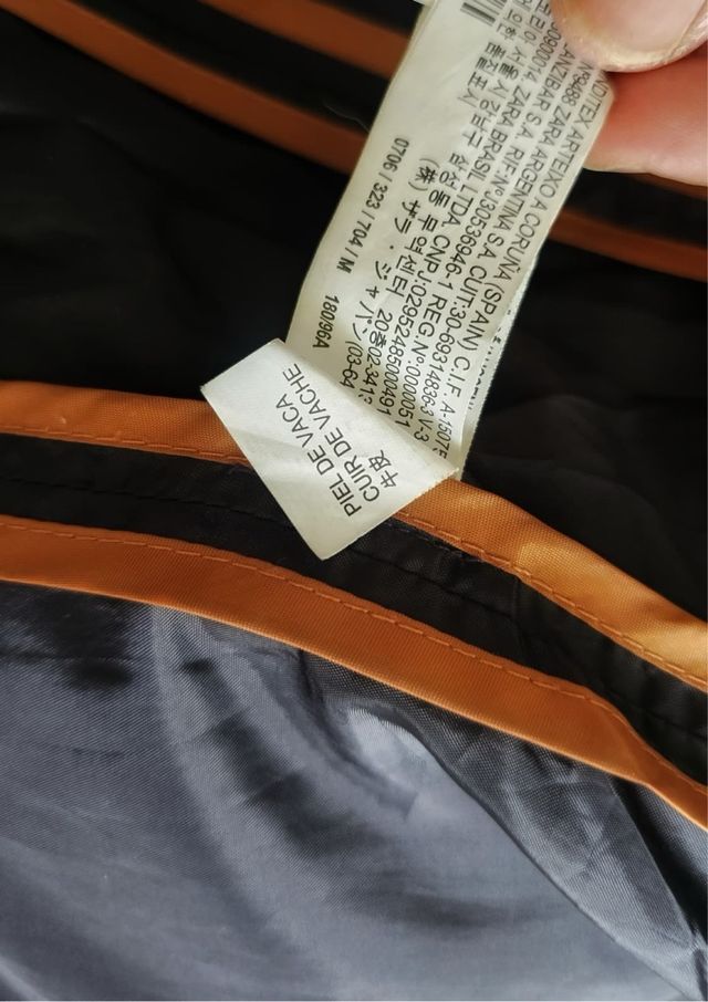 Chaqueta de Piel Zara Marrón