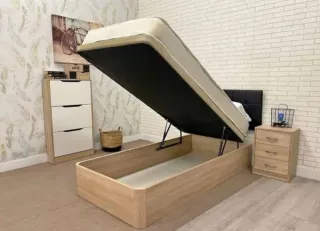 Canapé abatible madera y tela