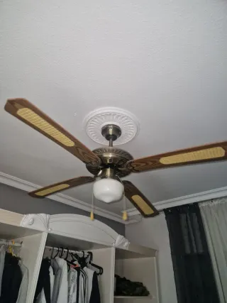 Ventilador de techo madera y metal