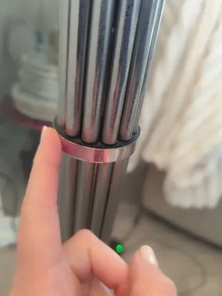 Lámpara de pie táctil plateada