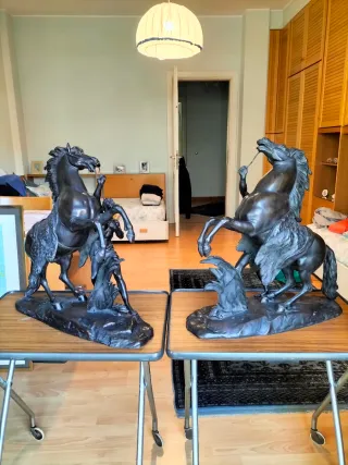 Statua Cavalli Bronzo Coustou