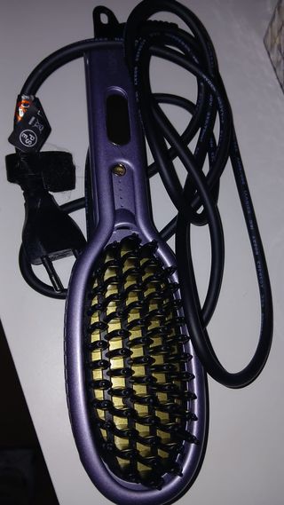 Cepillo Eléctrico Peina y Plancha Morado