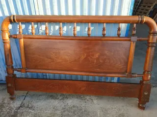 Cama antigua madera retro vintage de 135cm