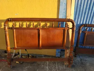 Cama antigua madera retro vintage de 135cm