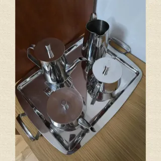 Juego de café Cruz de Malta.Acero inoxidable.58,70