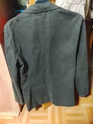 Americana de algodón verde