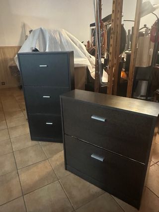 Zapatero polipiel marrón oscuro 3 estantes