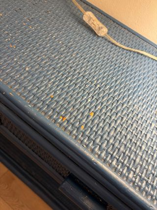 Consola recibidor azul ratán