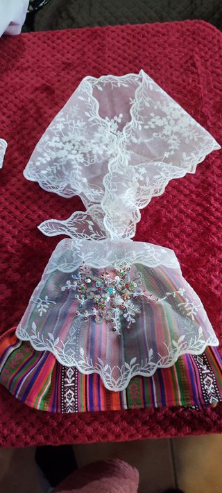 Mini traje de huertana multicolor