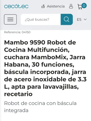 Robot Cocina Mambo 9590 Cecotec