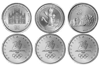 Serie 3 Monete Euro Milano Cortina 2026