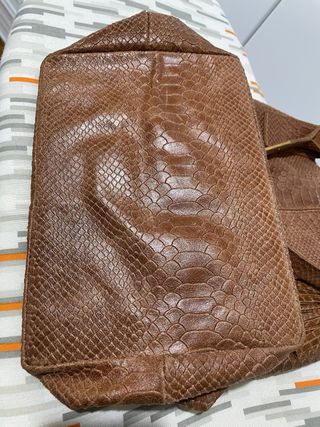 Bolso Piel Italiana Marrón
