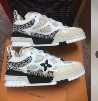 Zapatillas Louis Vuitton Beige y Plata