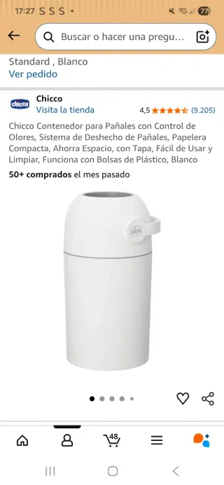 Papelera pañales Chicco