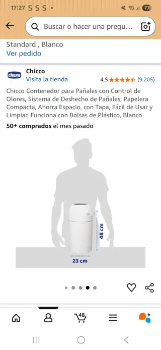 Papelera pañales Chicco