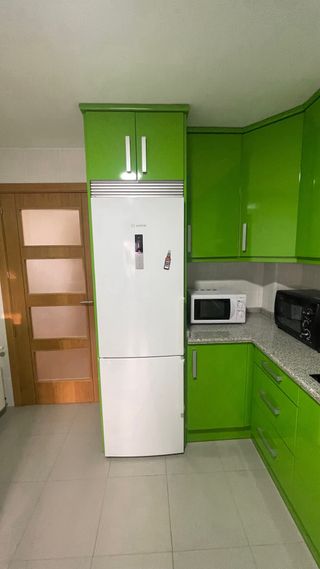 Muebles de cocina verdes y grises