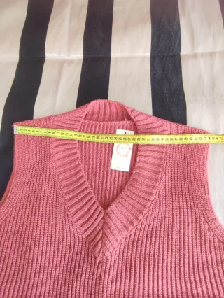 Chaleco coral de punto mujer Talla Única