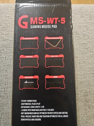 Alfombrilla Gaming GMS-WT-5 RGB 1.8m x 40cm